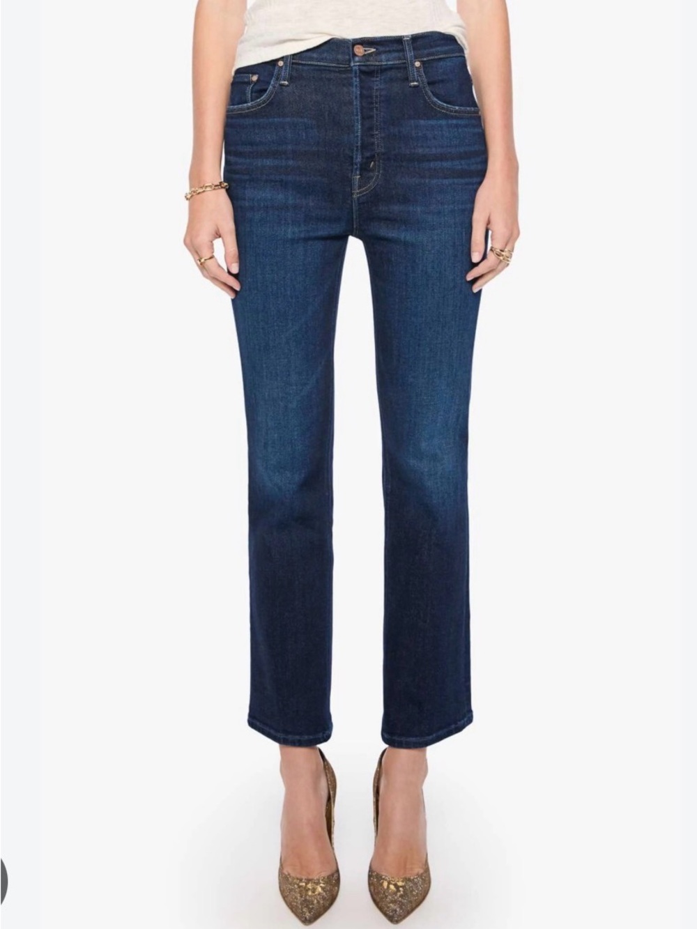 AYR Women's Straight-Leg Jeans in Deep Indigo